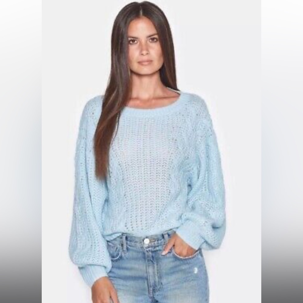 Baby blue cropped Joie sweater